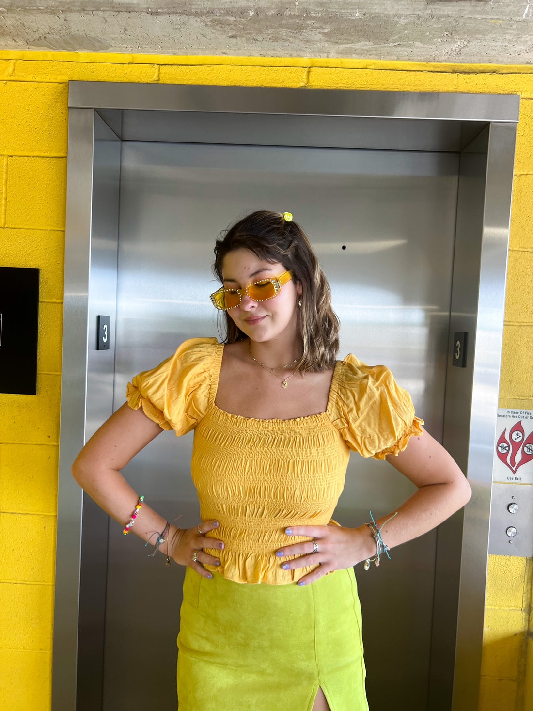 Sightseeing Top in Yellow (S-L)