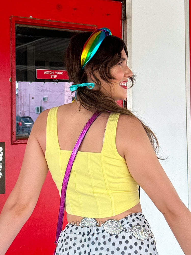 
            
                Load image into Gallery viewer, Butter Yellow Bustier Top (S-3XL)
            
        