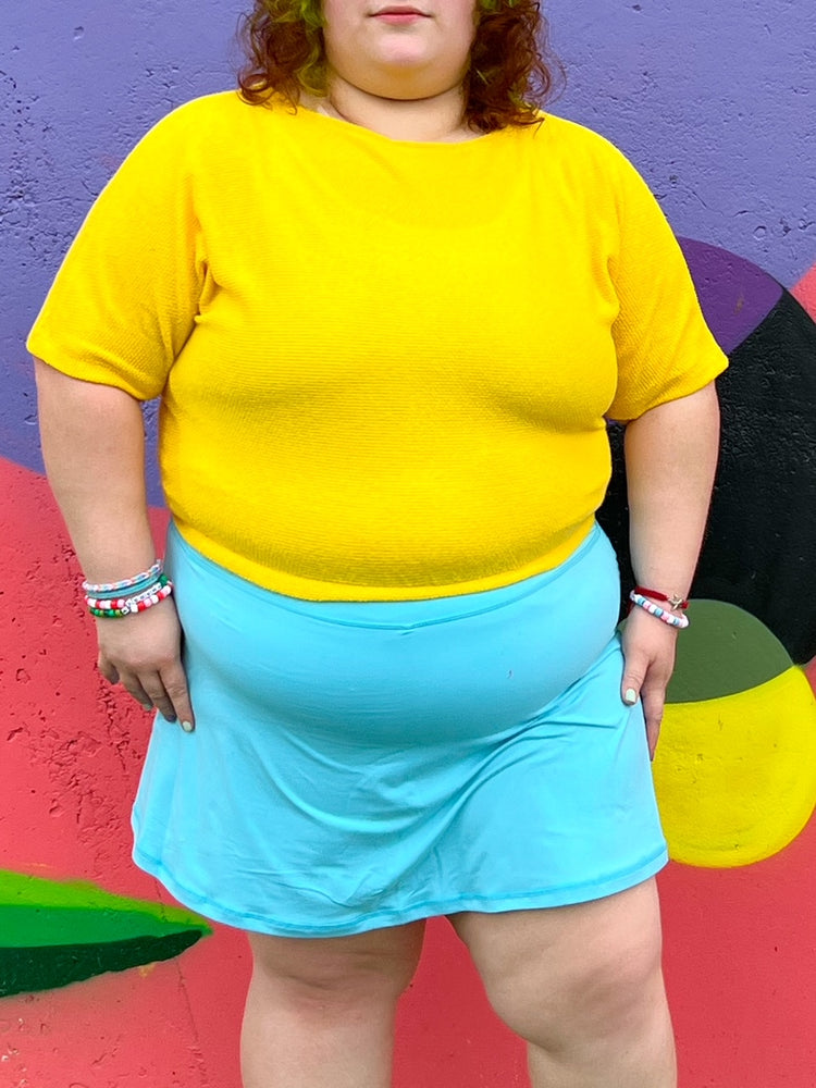 Sour Candy Knit Top in Yellow (S-3XL)