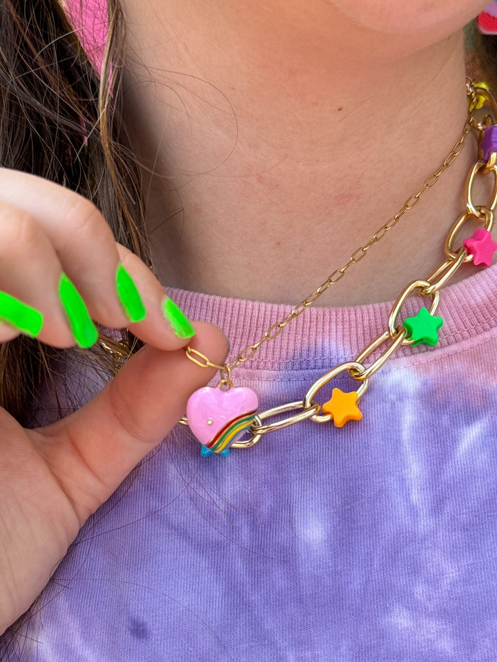 Pink Heart Necklace