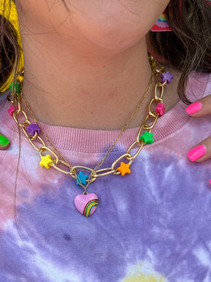 Pink Heart Necklace