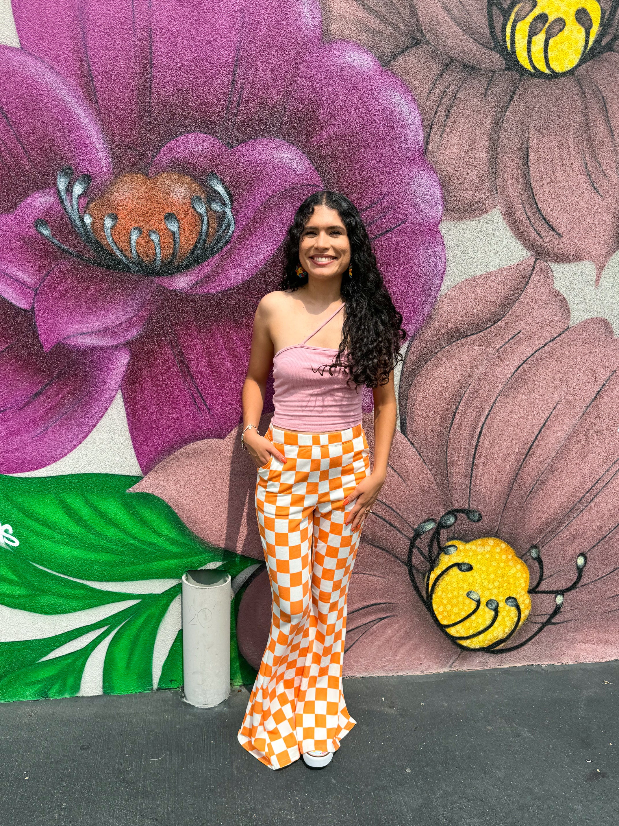 Not My Fault Orange Checkered Pants (S-3XL)