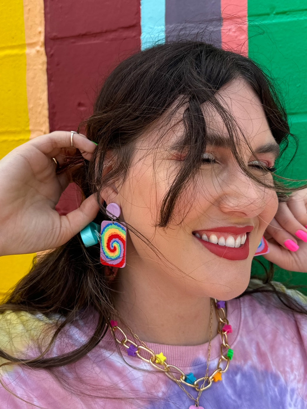 Rainbow Swirl Earrings