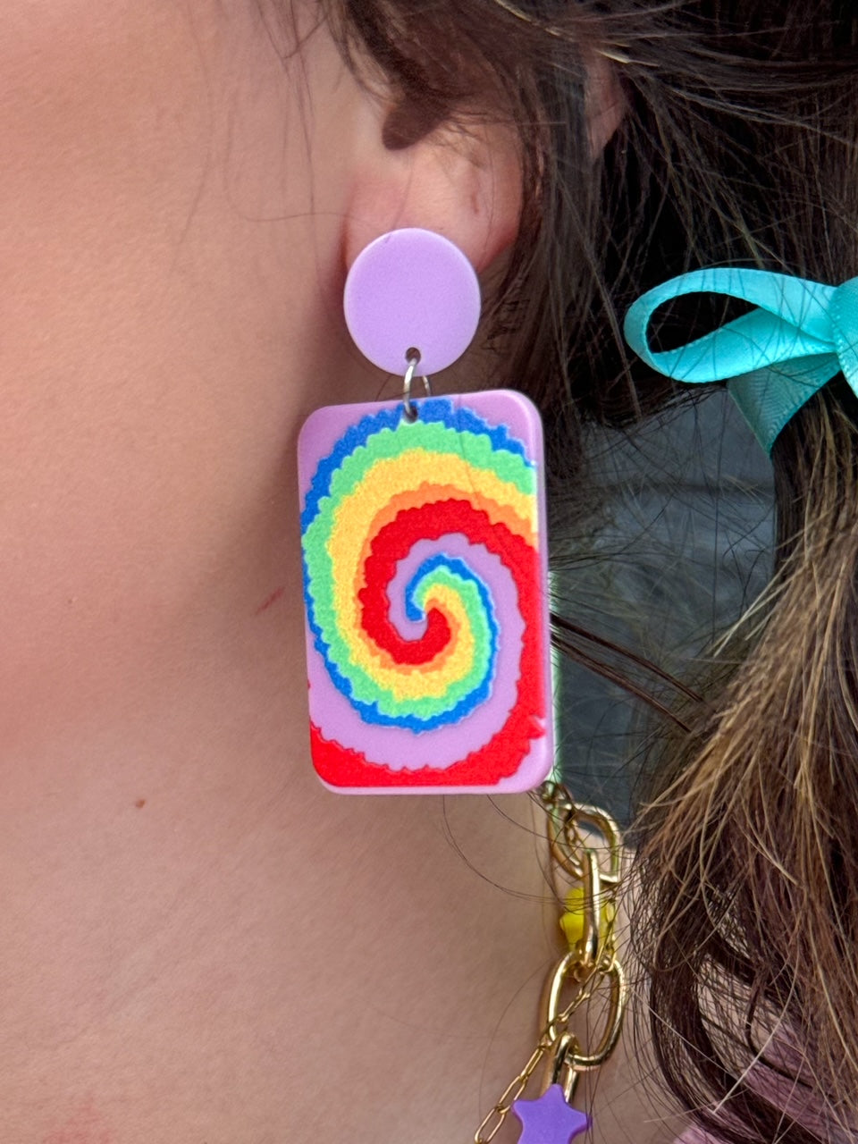 Rainbow Swirl Earrings