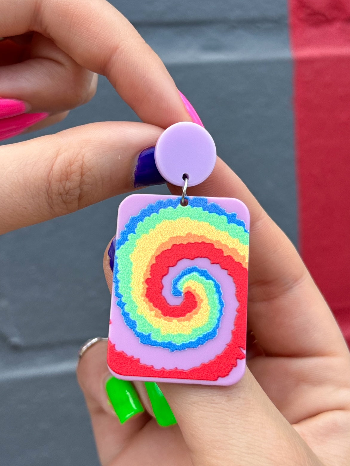 Rainbow Swirl Earrings