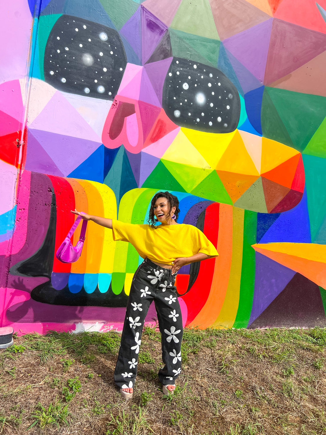 Bikini Bottom Printed Jeans (L-3XL)