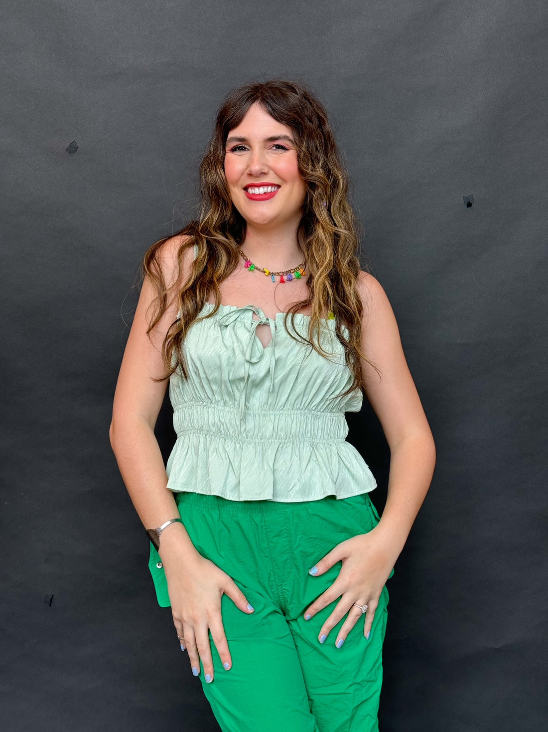 Satin Fields Top (S-L)