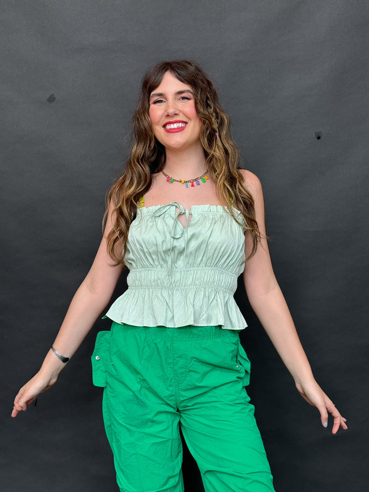 Satin Fields Top (S-L)