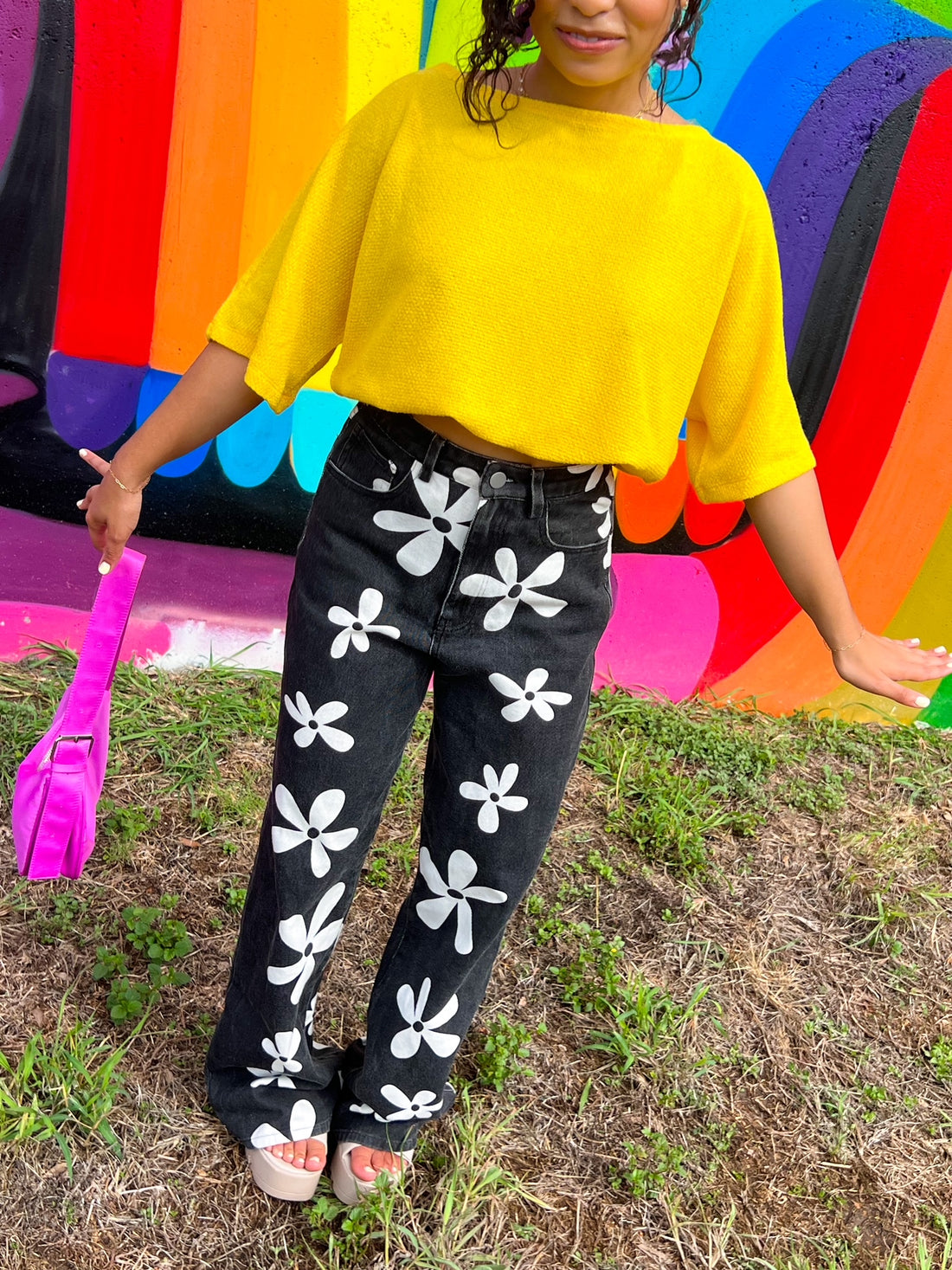 Bikini Bottom Printed Jeans (L-3XL)