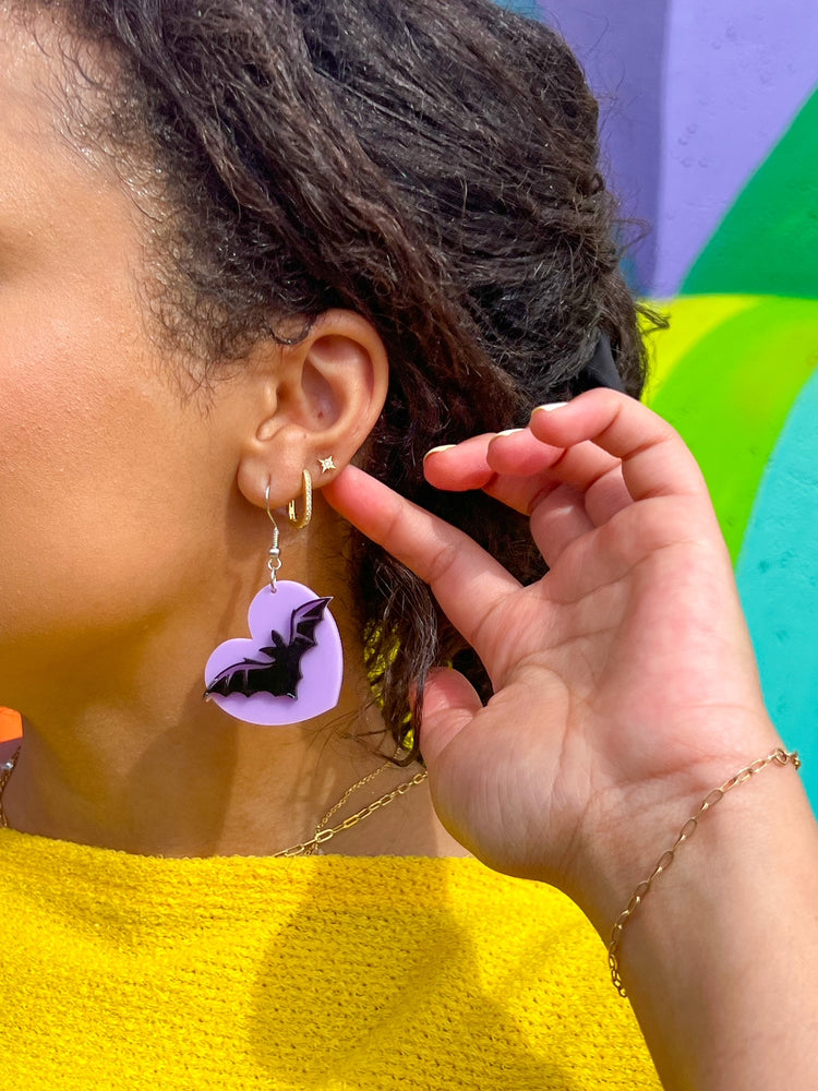 Spooky Purple Earrings