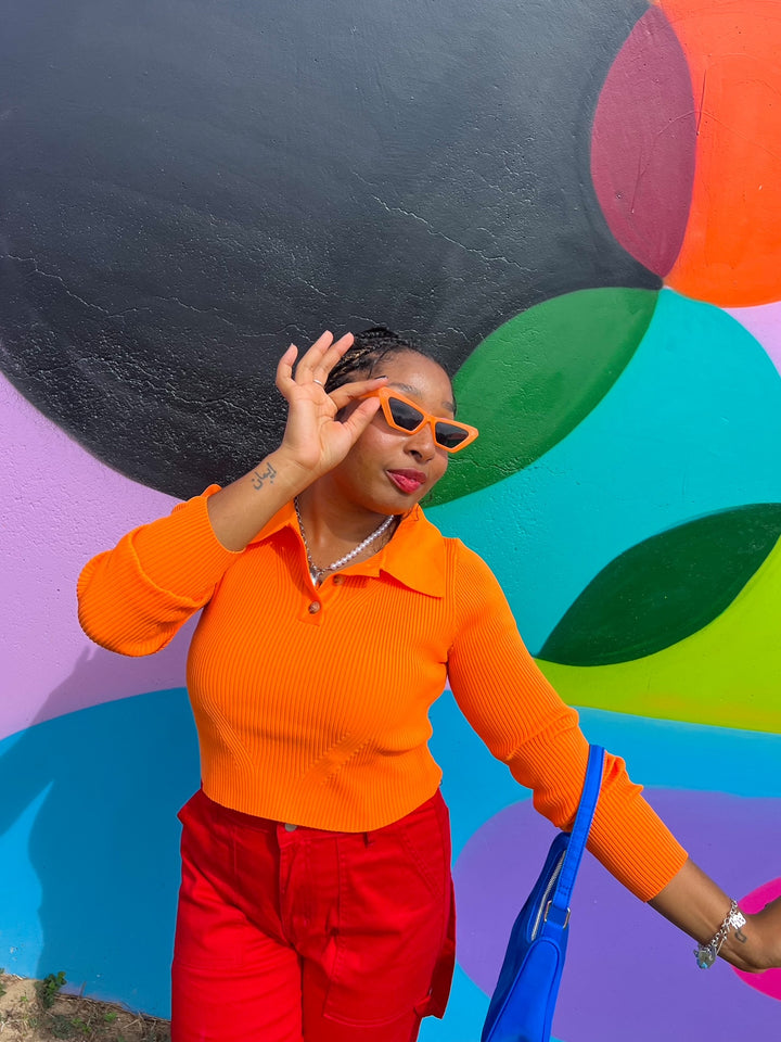 Pumpkin Picking Long Sleeve in Orange(S-3XL)