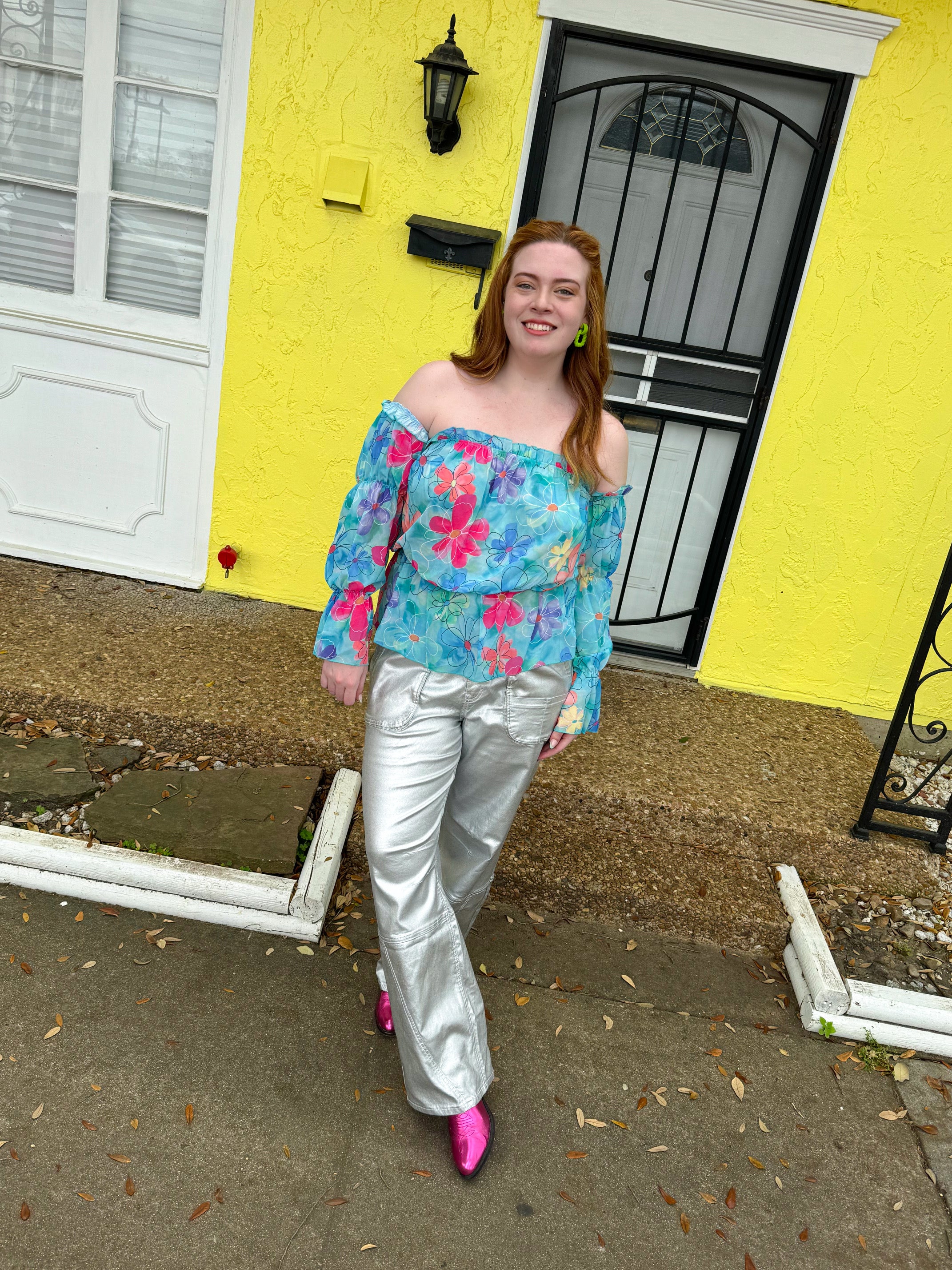 More Flowers Off the Shoulder Top (S-XL)