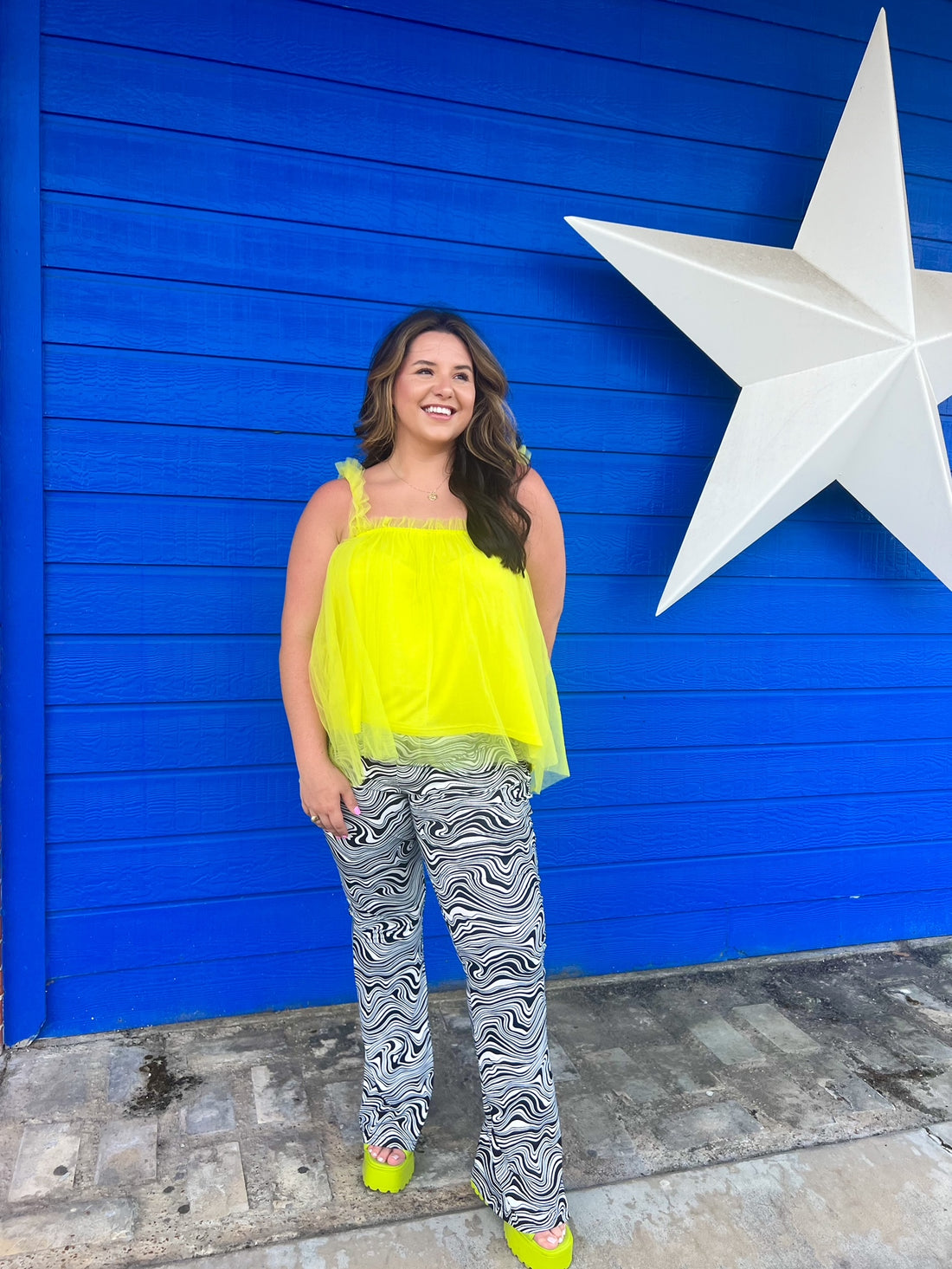 Party Tulle Top in Yellow (S-3XL)