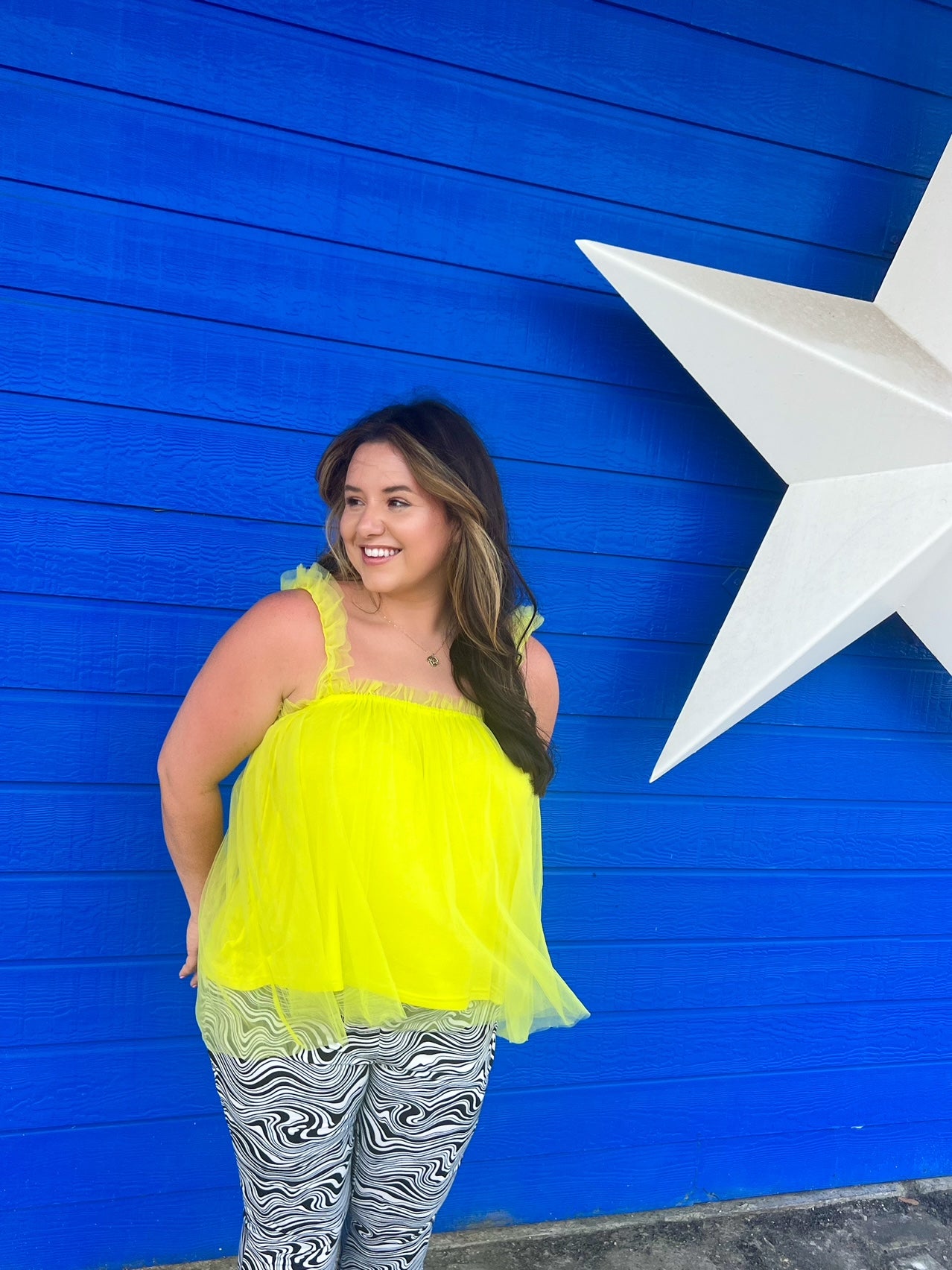 Party Tulle Top in Yellow (S-3XL)