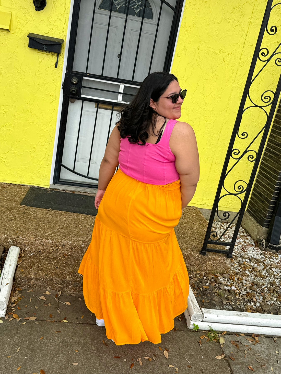 Fast Times Skirt in Marigold (S-3XL)