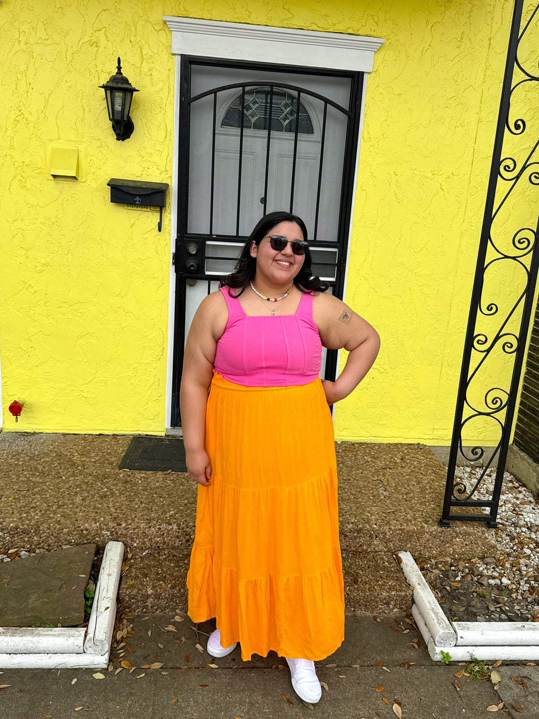Fast Times Skirt in Marigold (S-3XL)