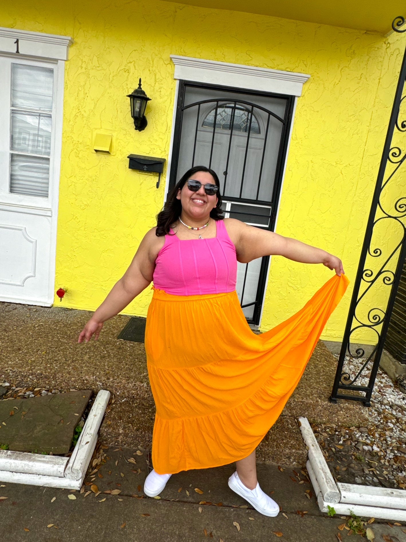Fast Times Skirt in Marigold (S-3XL)