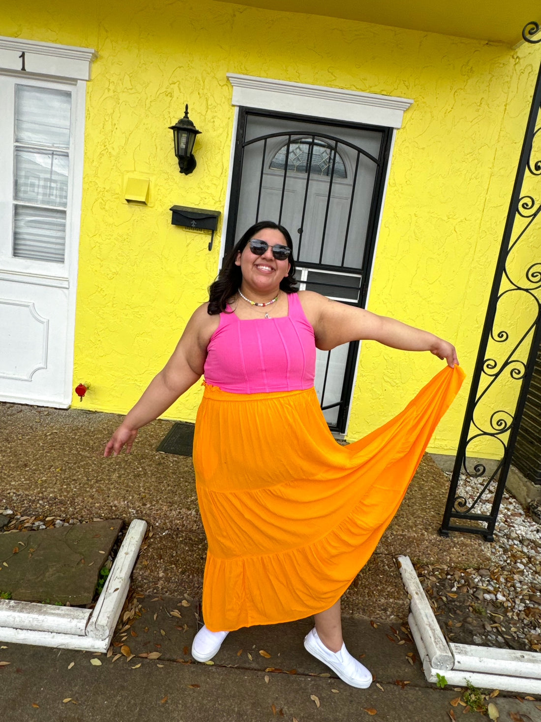 Fast Times Skirt in Marigold (S-3XL)