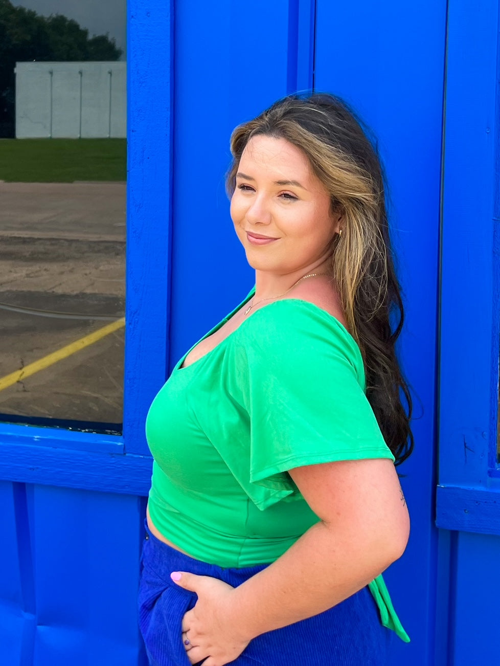 Eyes on You Green Top (S-3X)