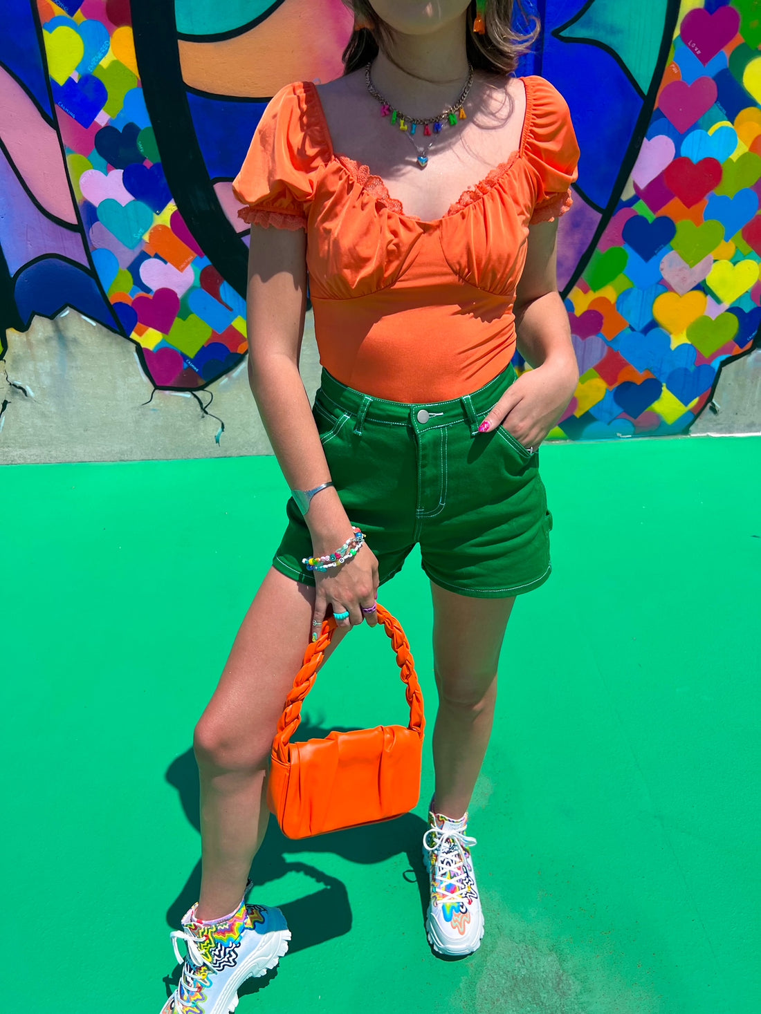 Orange and Green Outfit Bundle (S-3X)