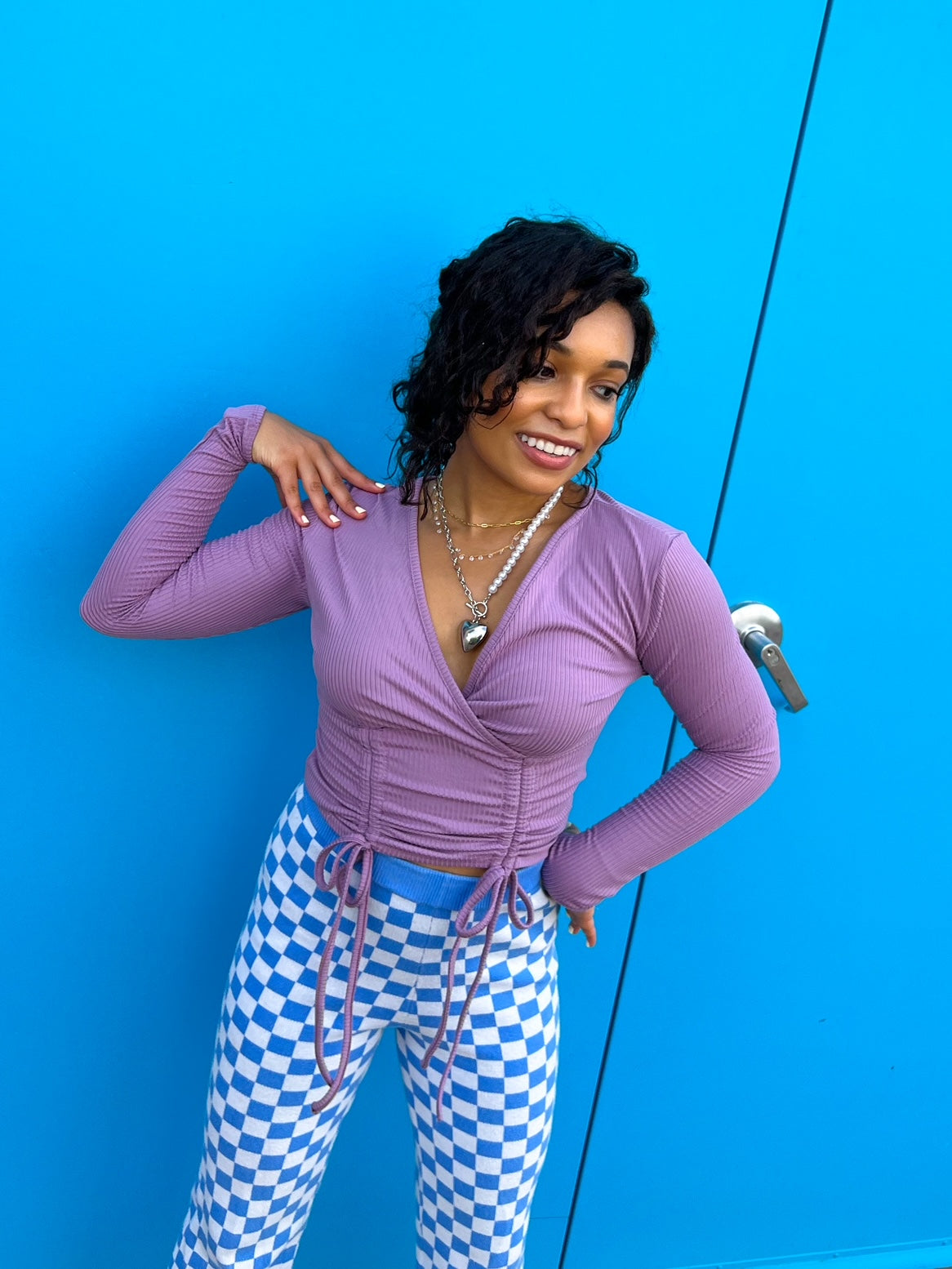 Angel Energy Long Sleeve Top in purple (S-3X)