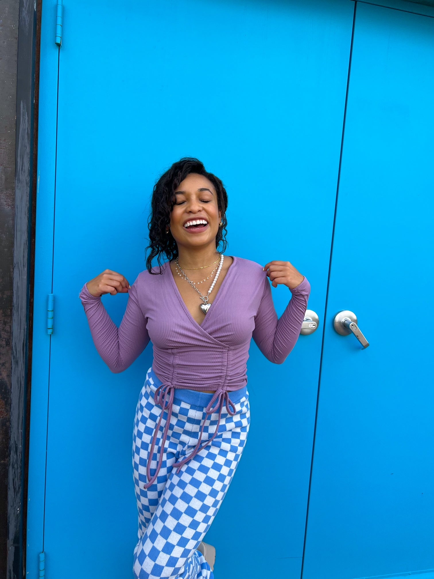 Angel Energy Long Sleeve Top in purple (S-3X)