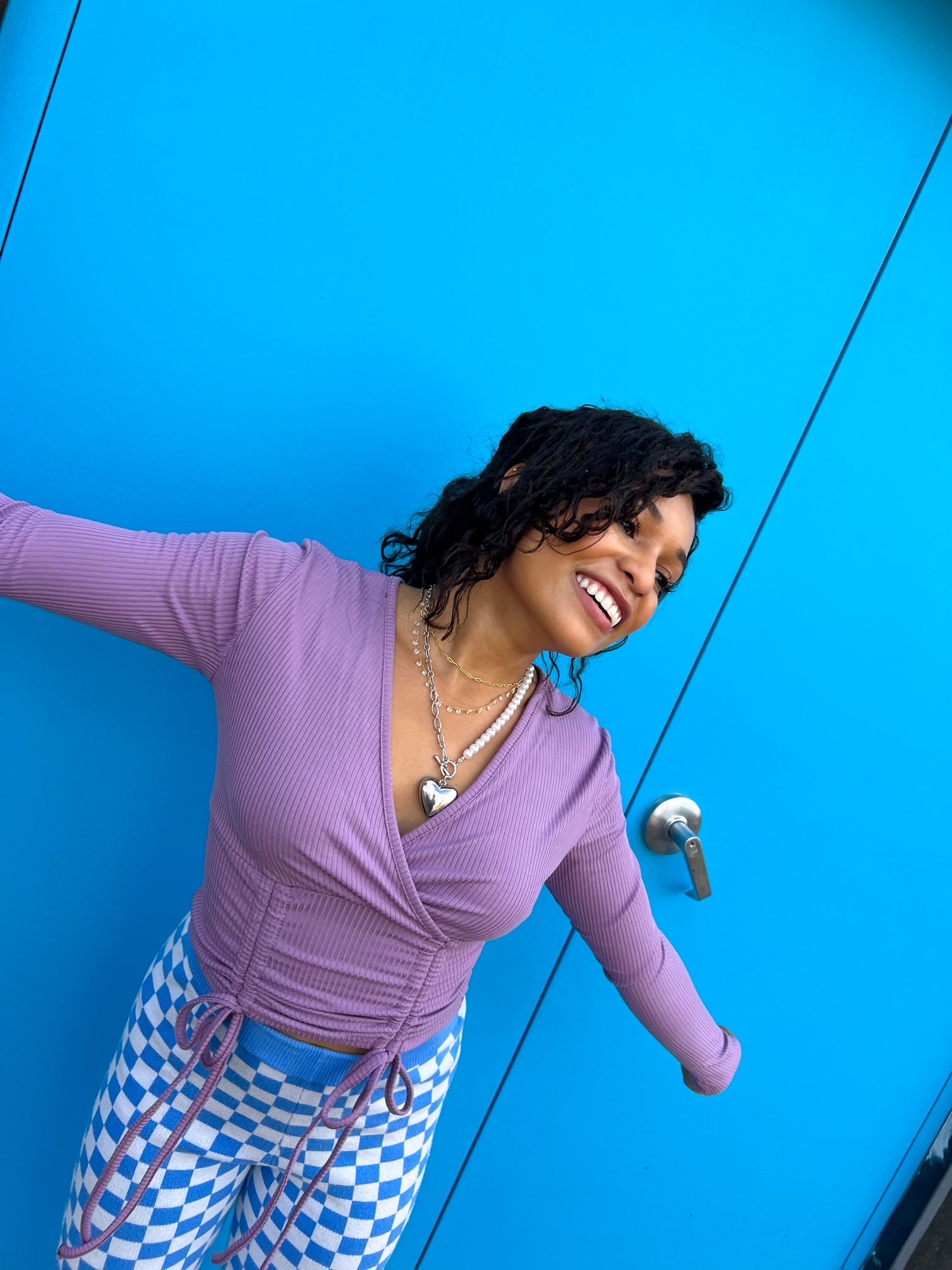 Angel Energy Long Sleeve Top in purple (S-3X)