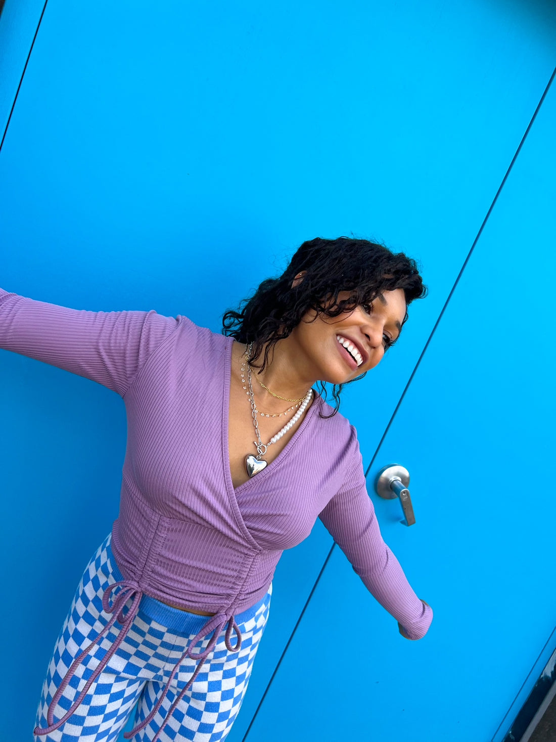 Angel Energy Long Sleeve Top in purple (S-3X)