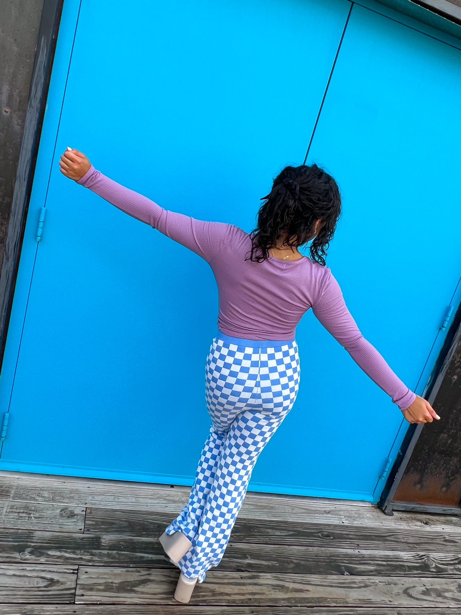 Angel Energy Long Sleeve Top in purple (S-3X)