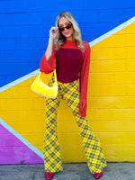 Cher Plaid Flare Pants (S-L)