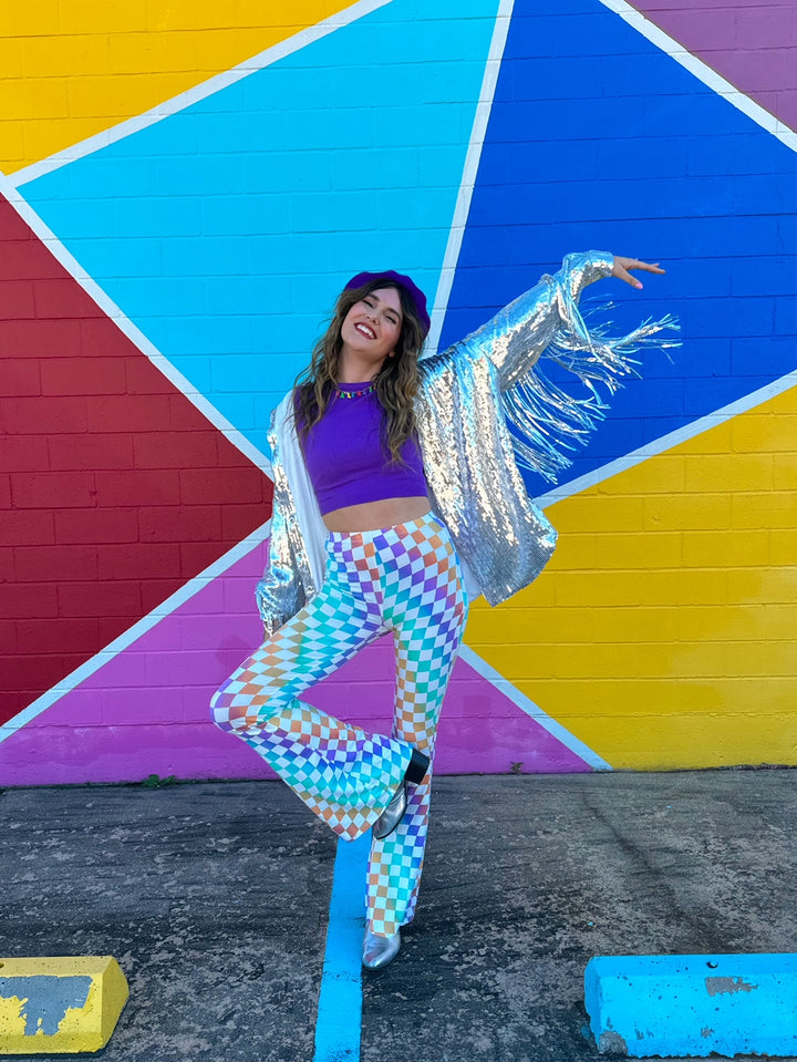 Super Star Fringe Jacket in Silver(S-3XL)