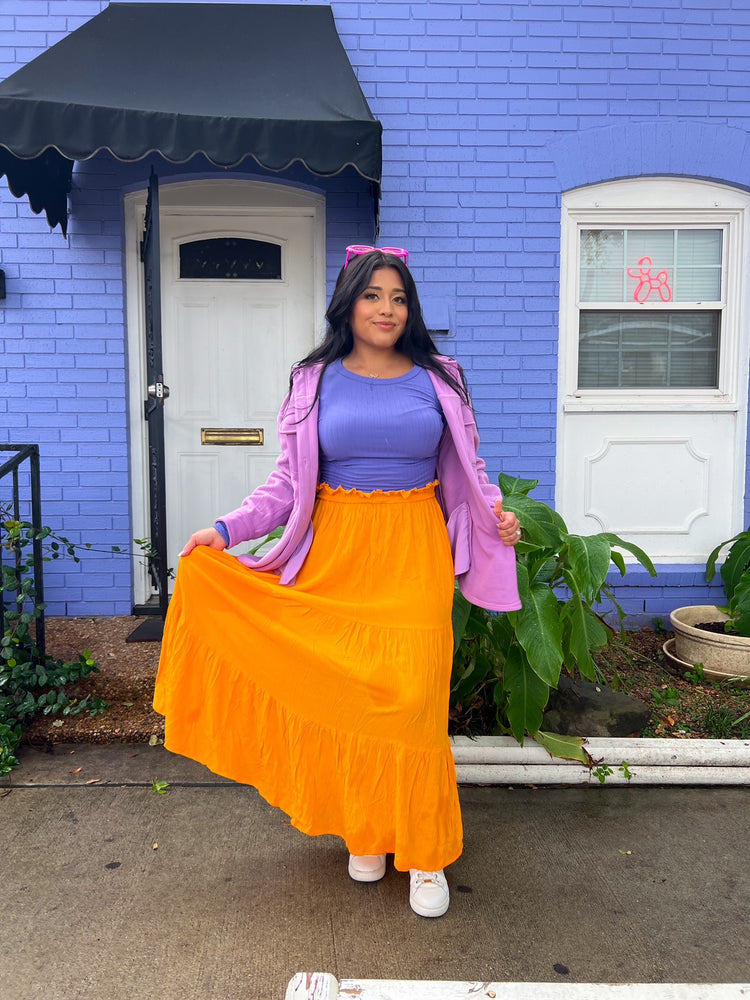 Fast Times Skirt in Merigold (S-3XL)