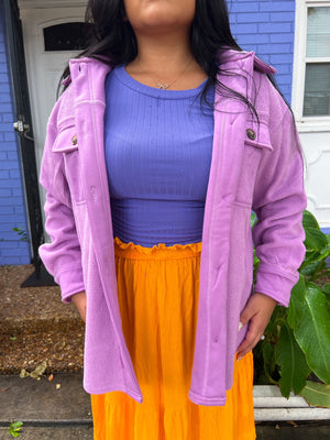 Jupiter Shacket in light purple (S-3XL)