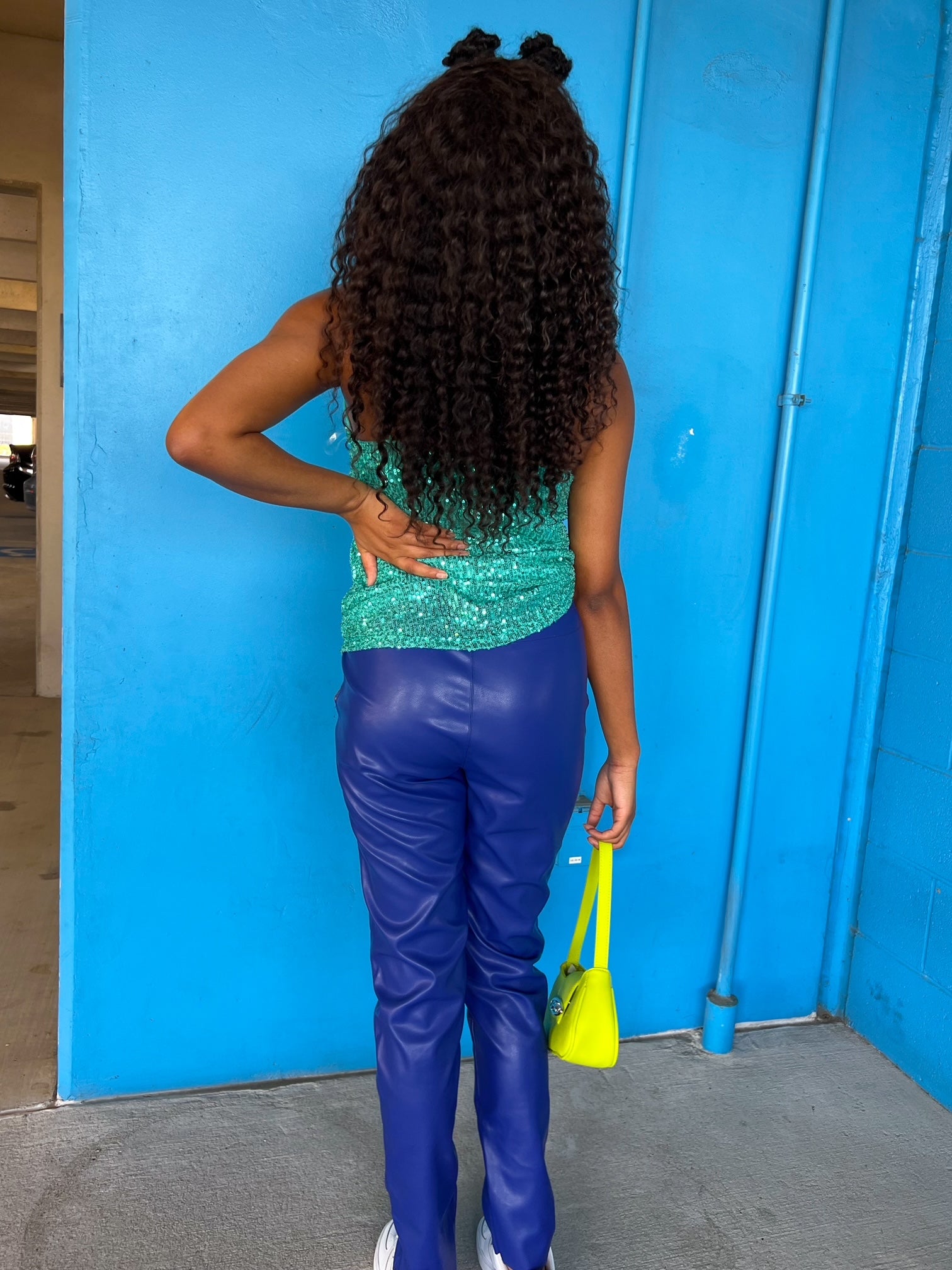 Baby Blues Faux Leather Pants (S-L)