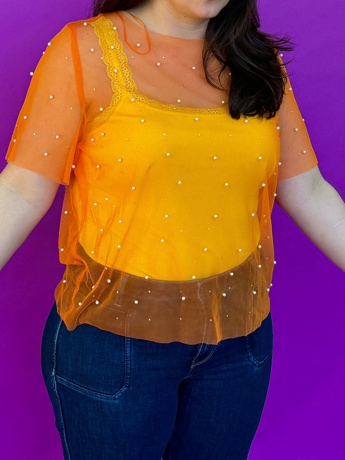 Tangy Orange Layering Top (S-3XL)
