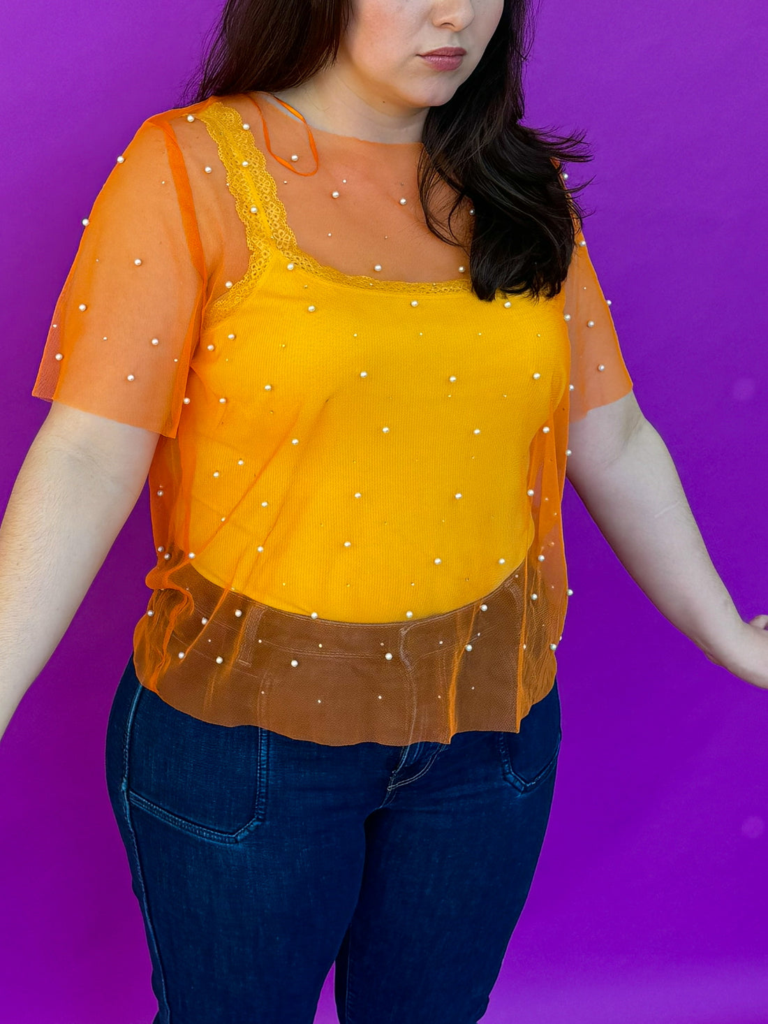 Tangy Orange Layering Top (S-3XL)
