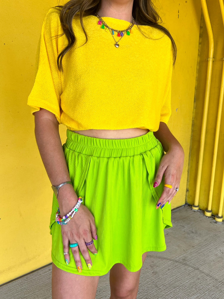 Sour Candy Knit Top in Yellow (S-3XL)