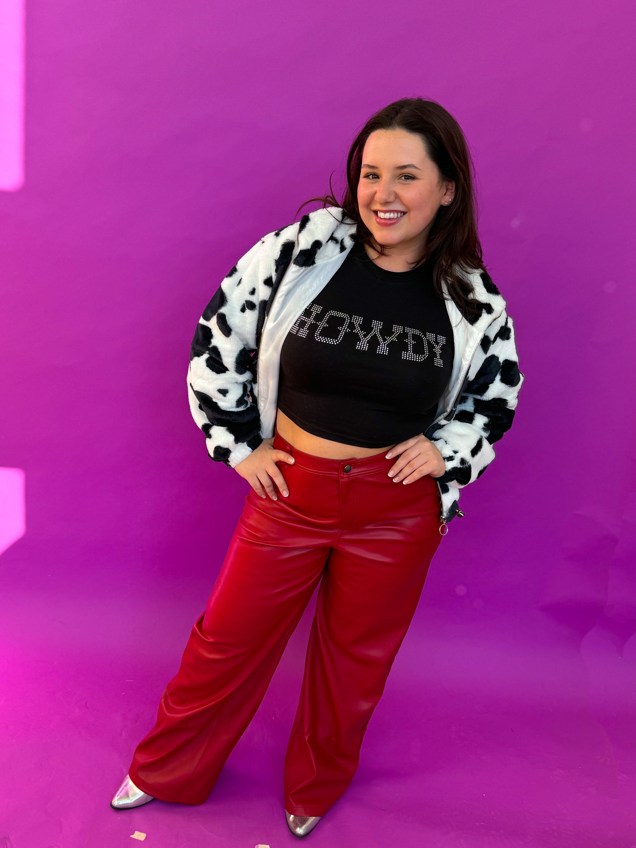 Red Licorice Leather Pants (S-3XL)