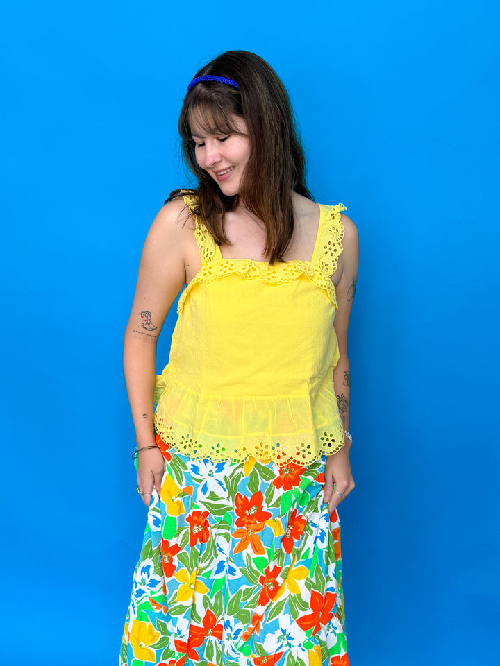 Ruffle Some Feathers Yellow Tank (S-3XL)