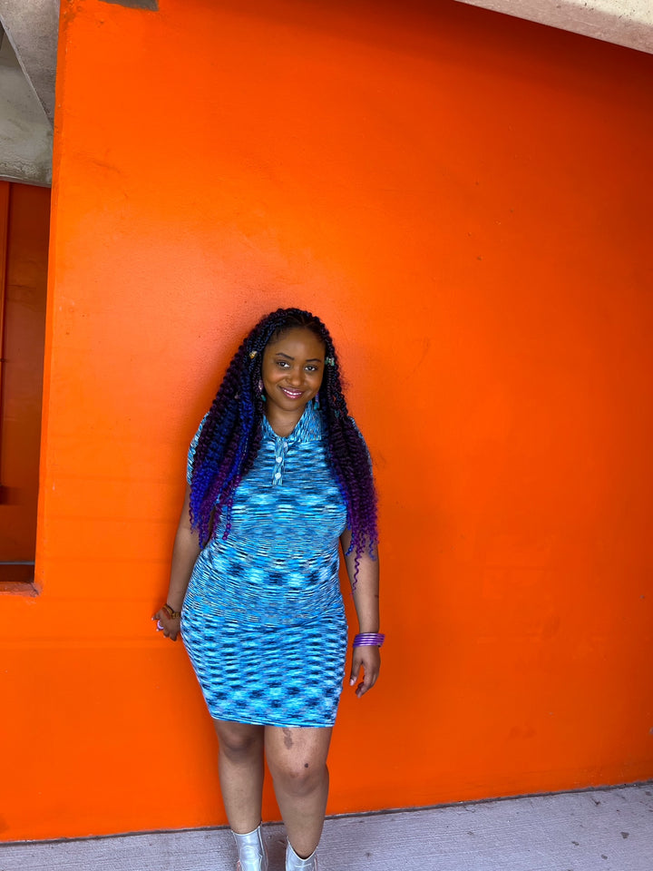 Blueberry Tart Collard Dress (S-L)