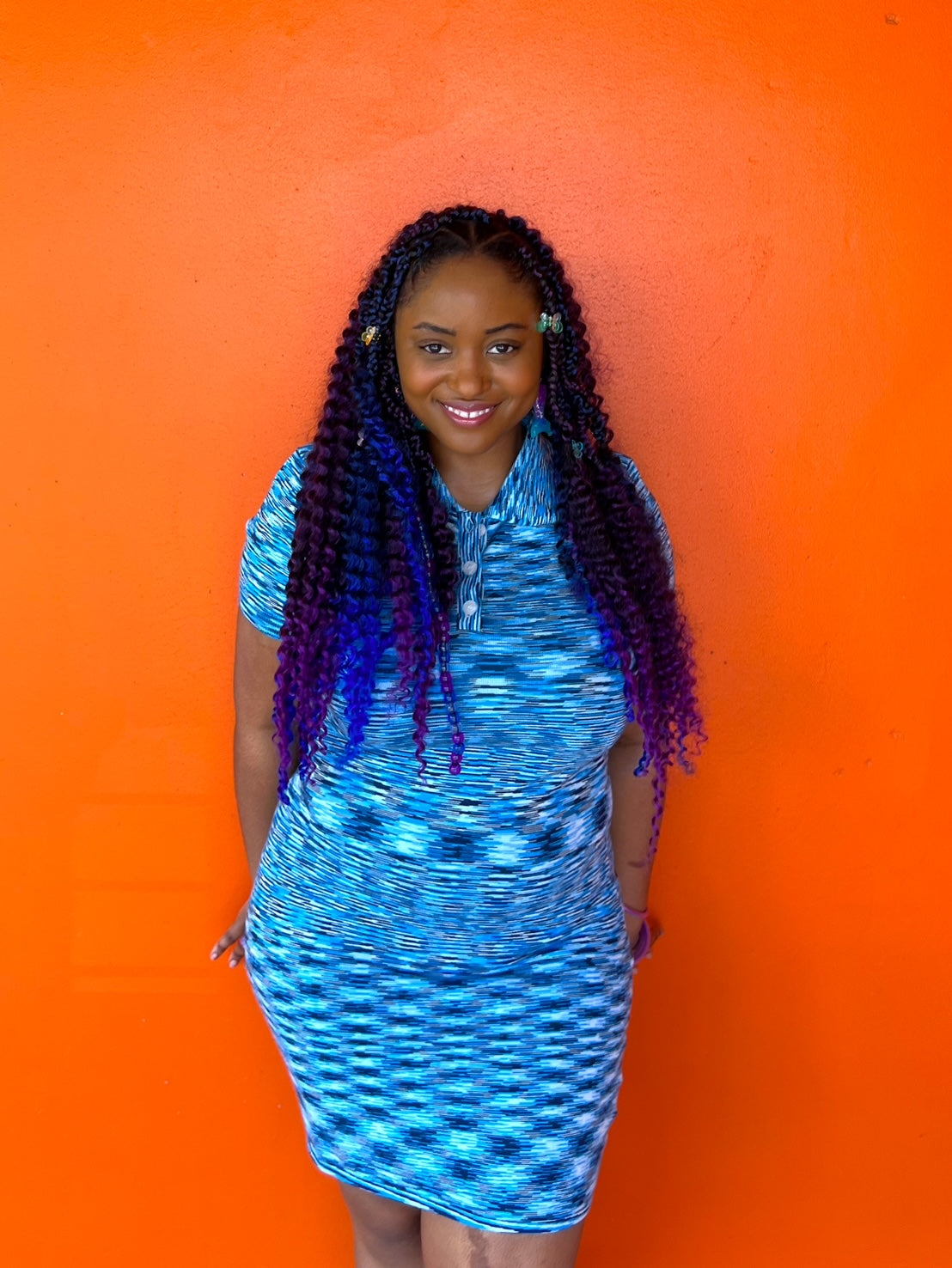 Blueberry Tart Collard Dress (S-L)