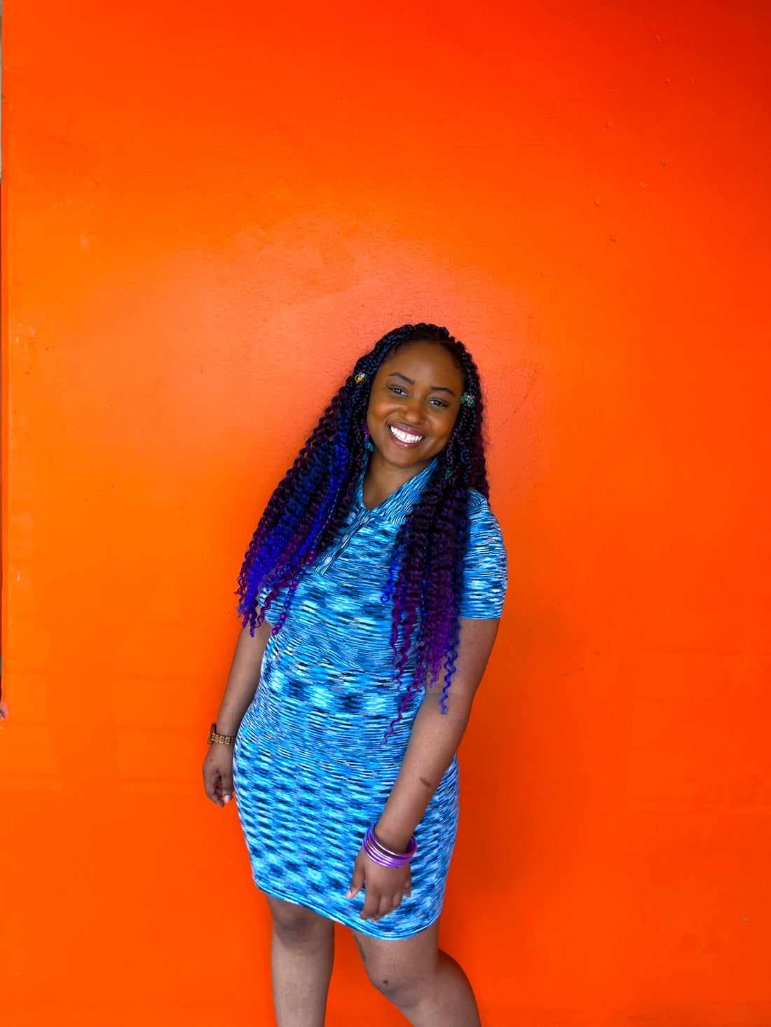 Blueberry Tart Collard Dress (S-L)