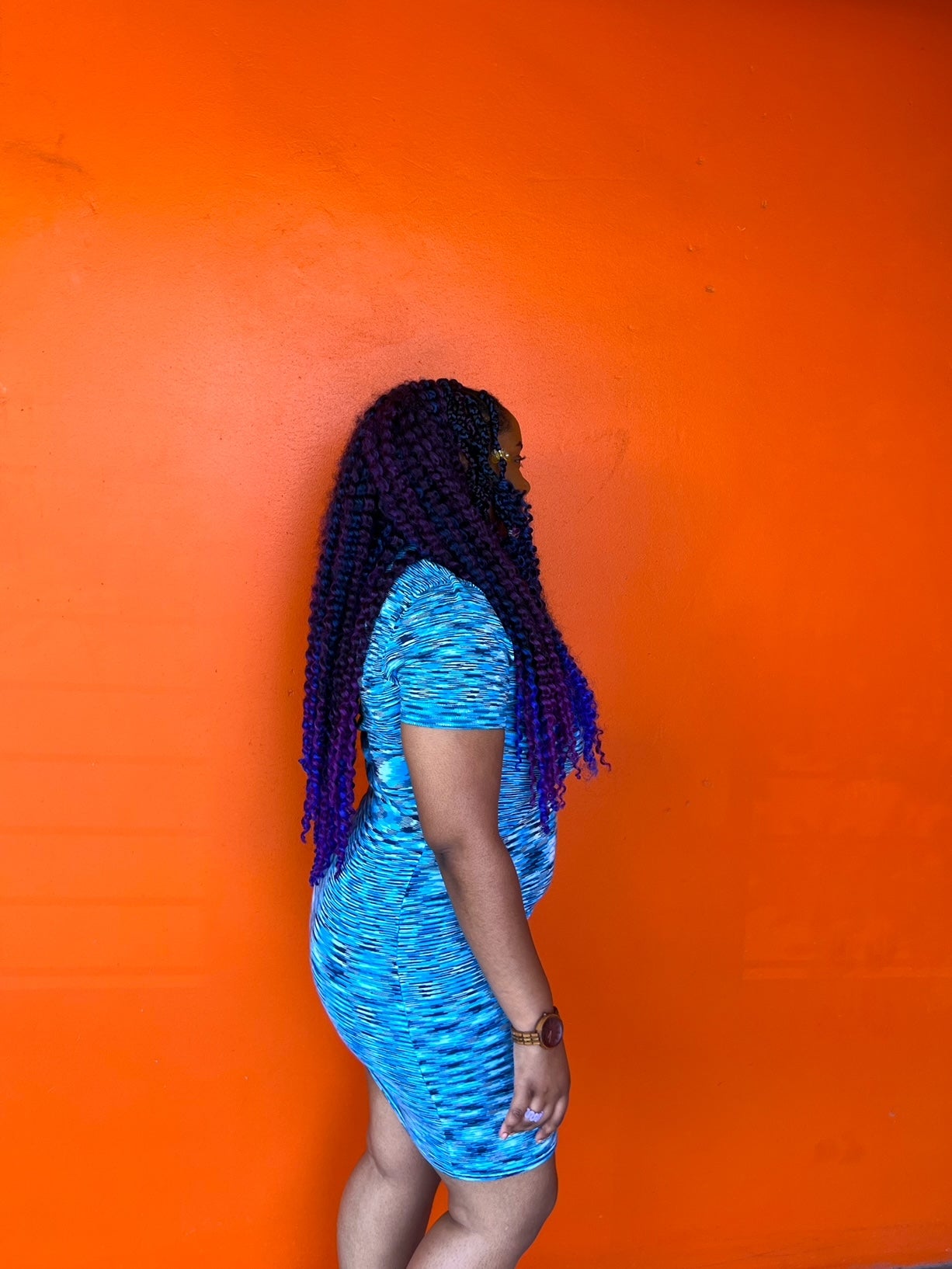 Blueberry Tart Collard Dress (S-L)