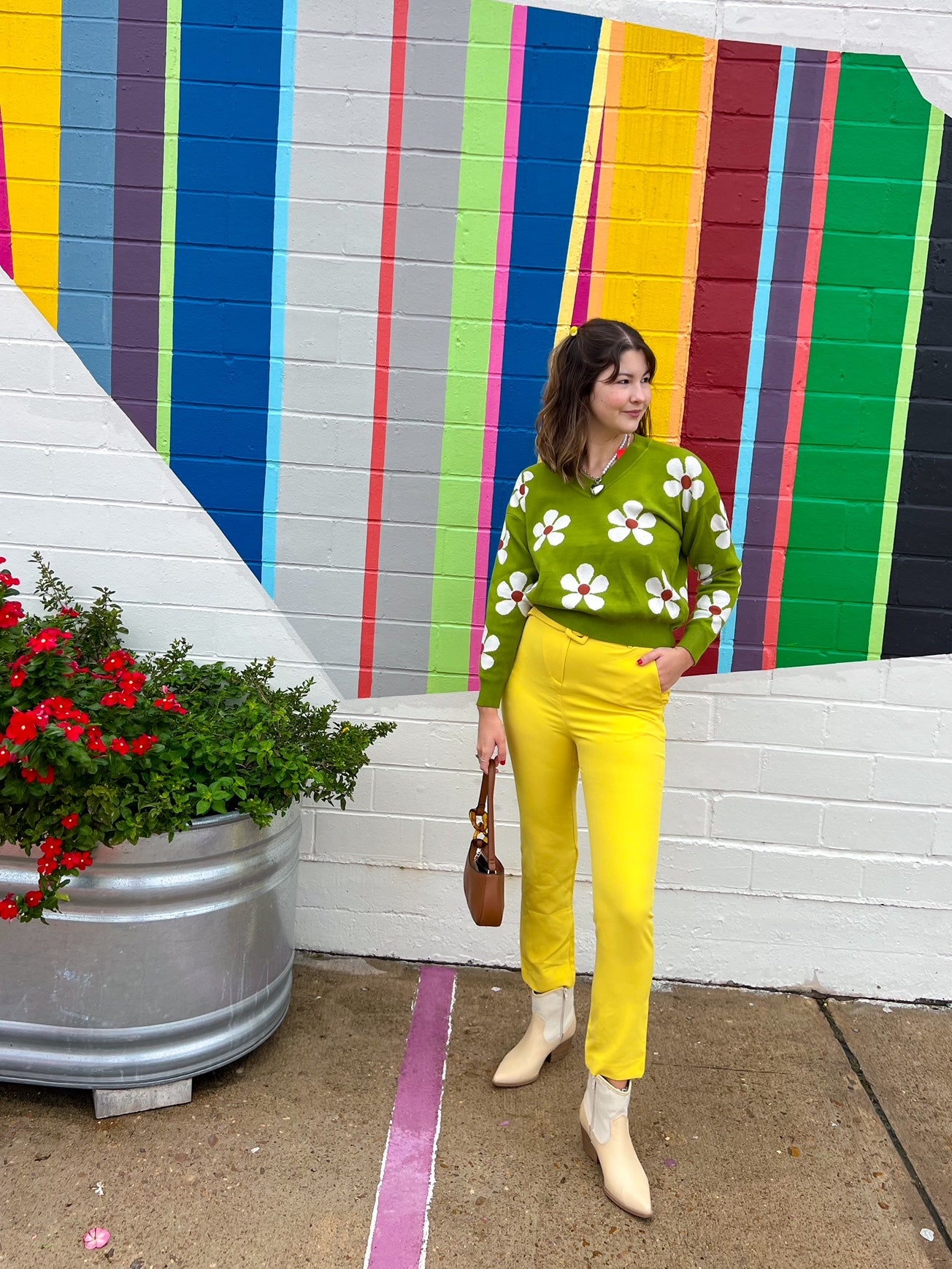 Seize the Day Yellow Trouser Pants (Medium)