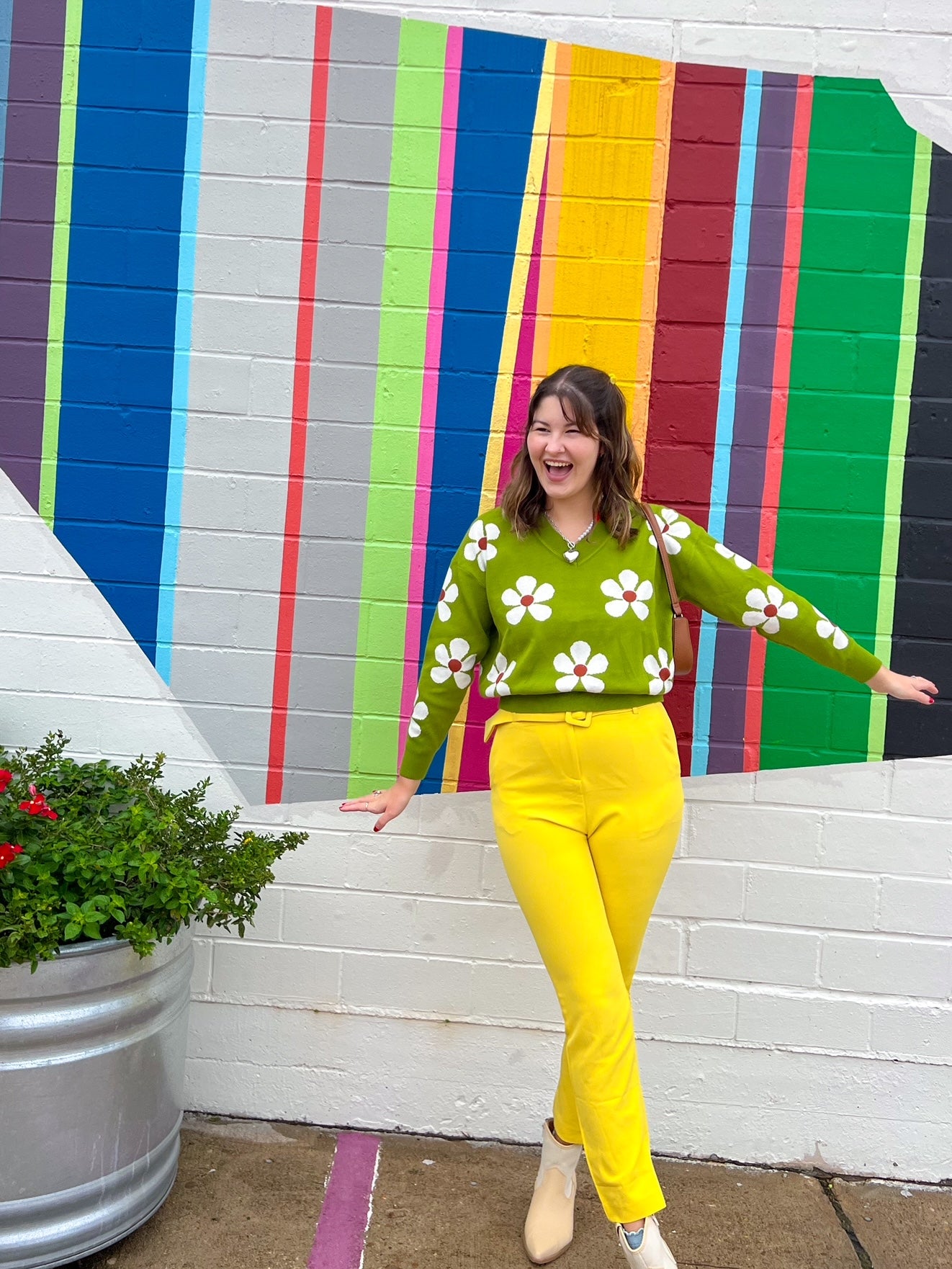 Seize the Day Yellow Trouser Pants (Medium)