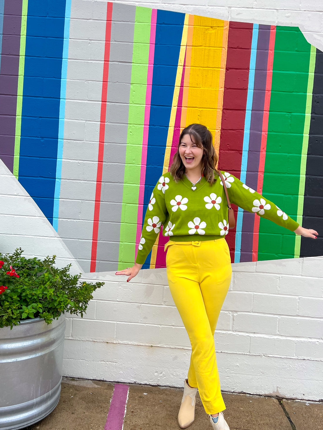 Seize the Day Yellow Trouser Pants (Medium)