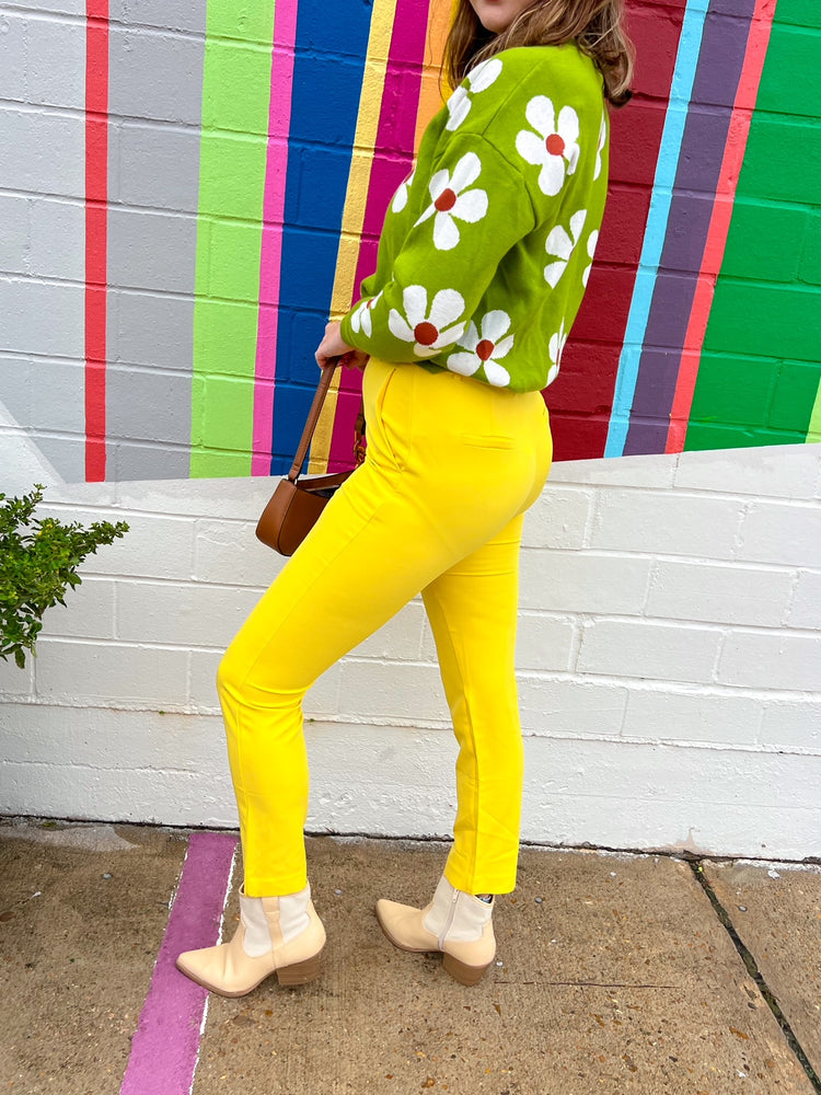 Seize the Day Yellow Trouser Pants (S-L)