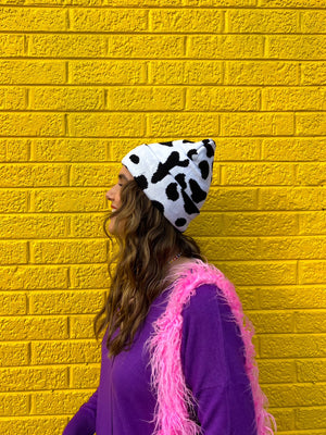 Cow Print Beanie