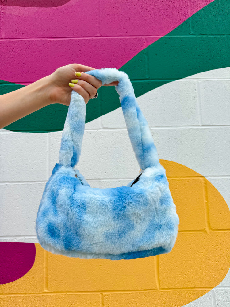 Blue Fuzzy Cloud Bag