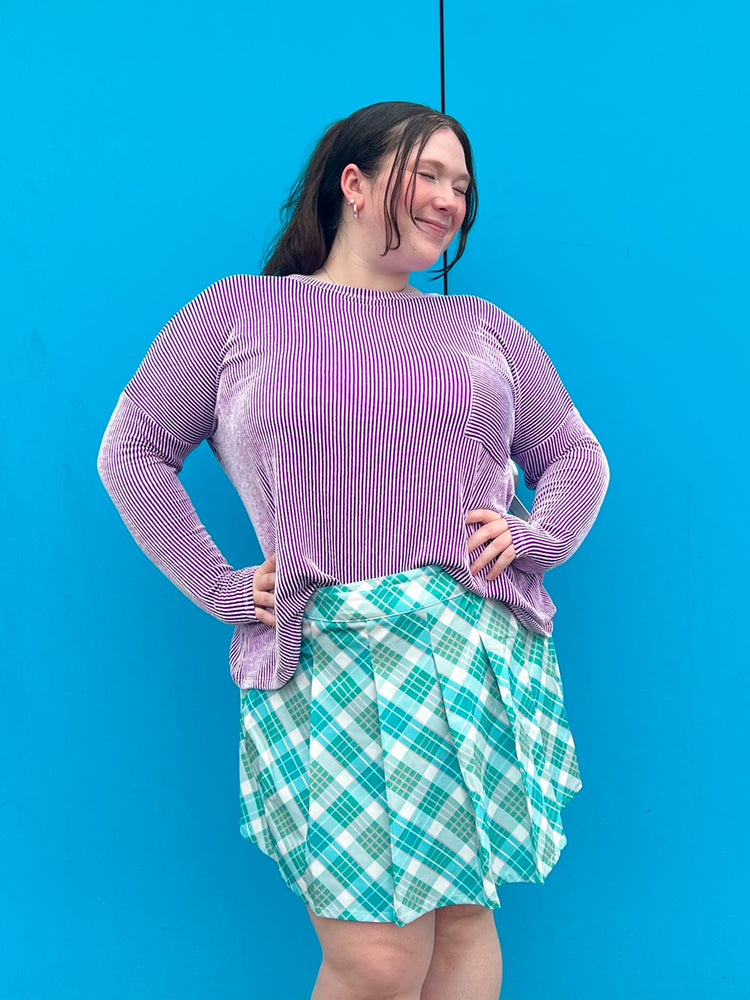 Frosted Fantasy Plaid Skirt (S-3XL)